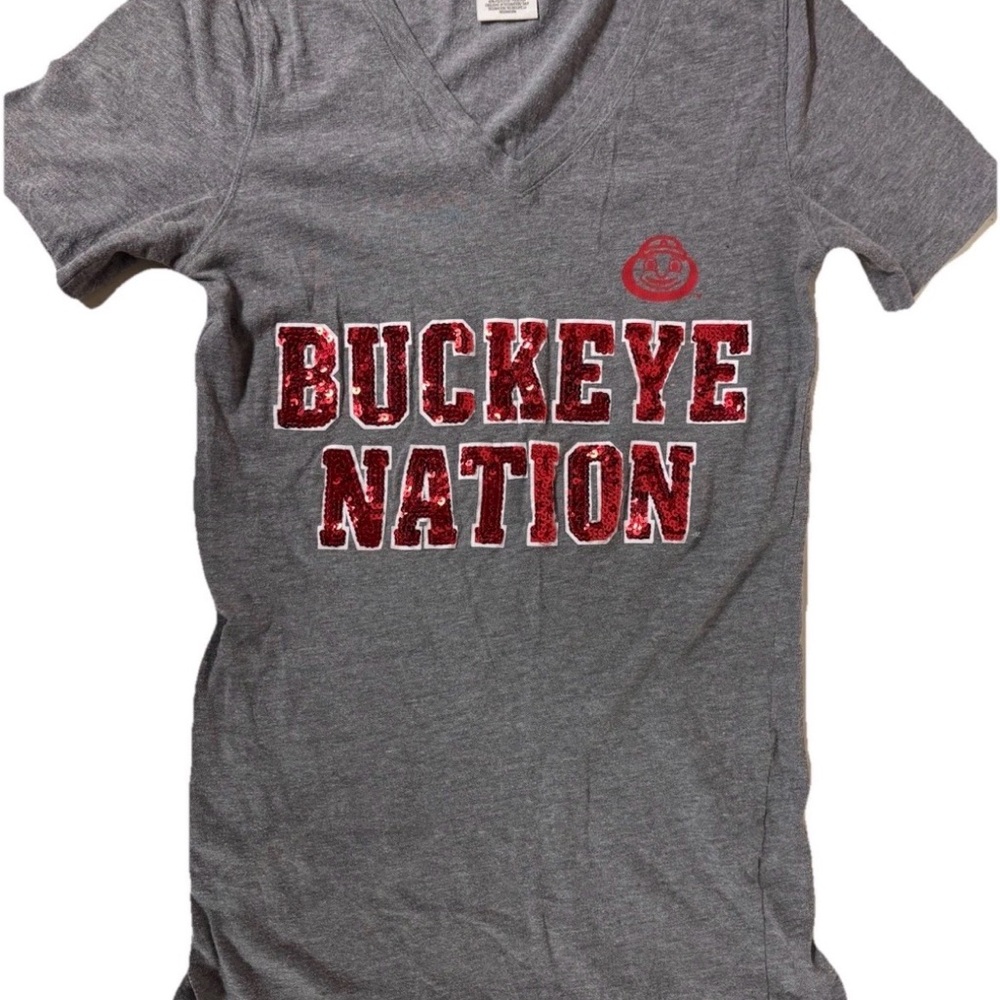 PINK Victoria's Secret Gray V-Neck Tee